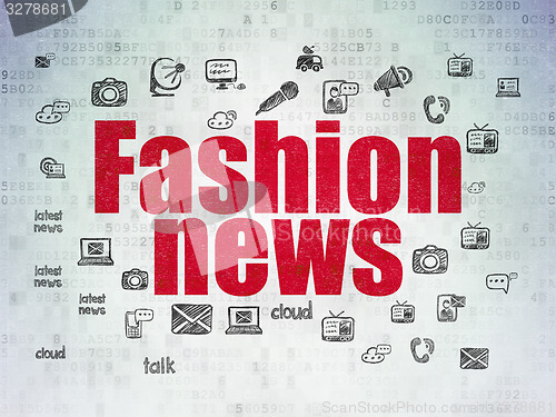 Image of News concept: Fashion News on Digital Paper background