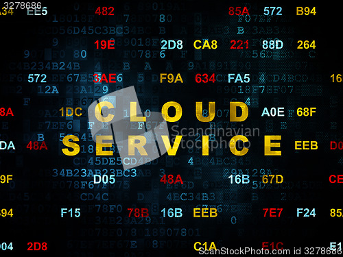 Image of Cloud computing concept: Cloud Service on Digital background
