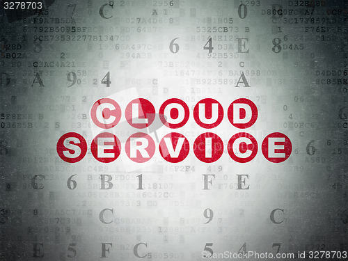 Image of Cloud networking concept: Cloud Service on Digital Paper background