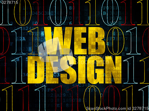 Image of Web design concept: Web Design on Digital background