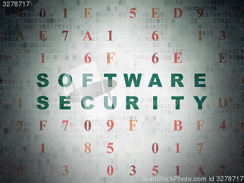 Image of Safety concept: Software Security on Digital Paper background