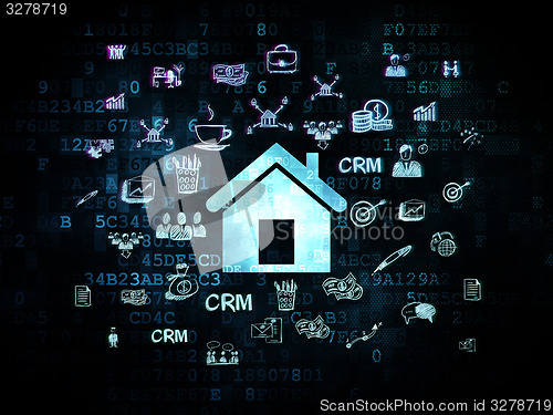 Image of Finance concept: Home on Digital background