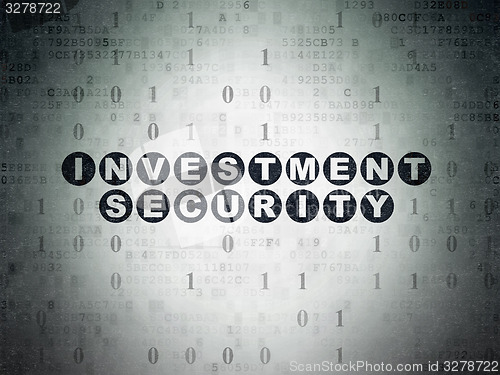 Image of Security concept: Investment Security on Digital Paper background