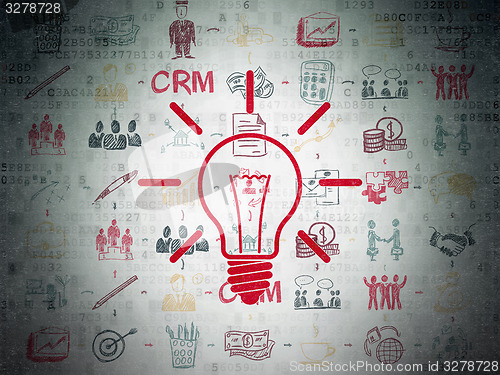 Image of Business concept: Light Bulb on Digital Paper background