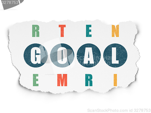 Image of Marketing concept: word Goal in solving Crossword Puzzle