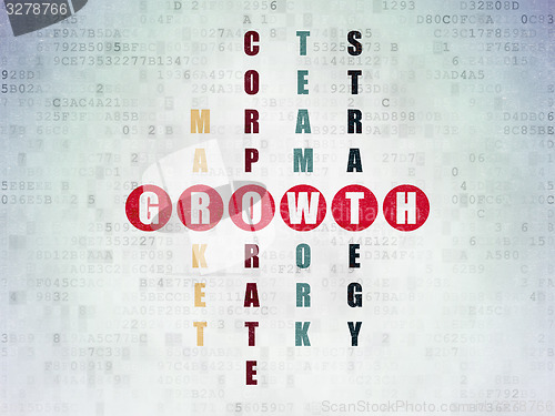 Image of Business concept: word Growth in solving Crossword Puzzle