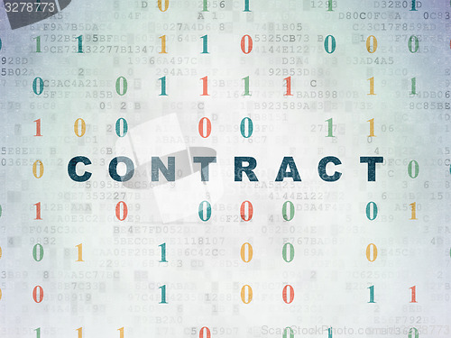 Image of Business concept: Contract on Digital Paper background