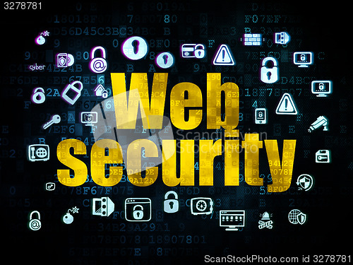 Image of Protection concept: Web Security on Digital background