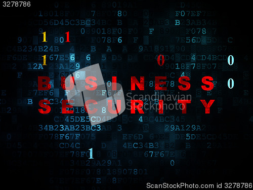 Image of Protection concept: Business Security on Digital background