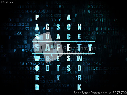 Image of Security concept: word Safety in solving Crossword Puzzle