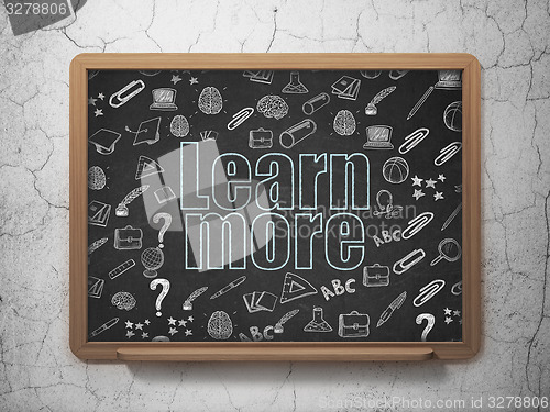 Image of Education concept: Learn More on School Board background