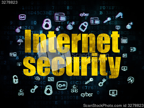 Image of Security concept: Internet Security on Digital background