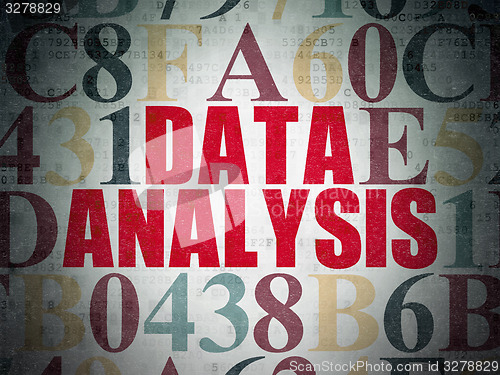 Image of Data concept: Data Analysis on Digital Paper background