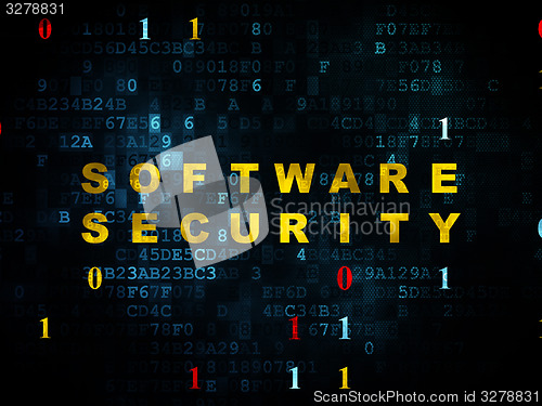 Image of Privacy concept: Software Security on Digital background