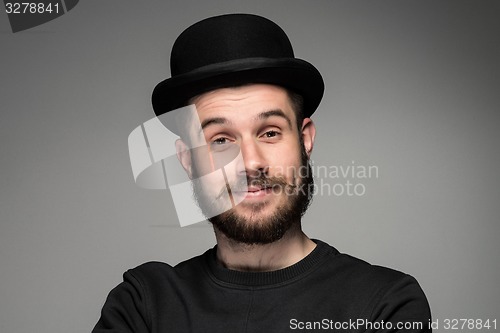 Image of portrait of handsome young smiling man