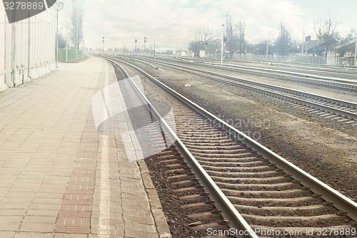 Image of Train station in a sunny day