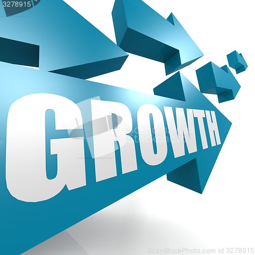 Image of Growth arrow in blue