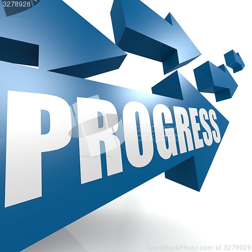 Image of Progress arrow blue