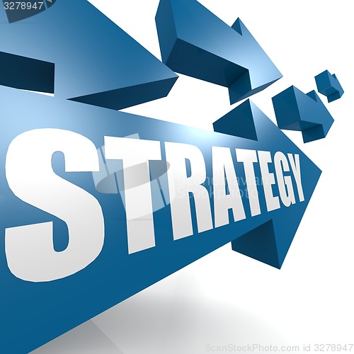 Image of Strategy arrow in blue