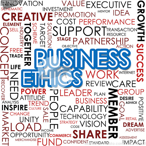 Image of Business ethics word cloud cloud image