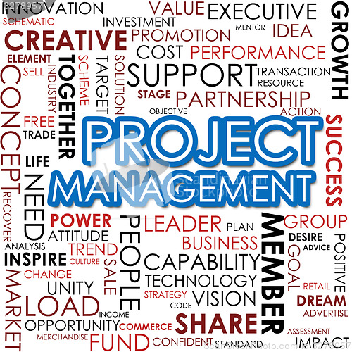Image of Project management word cloud