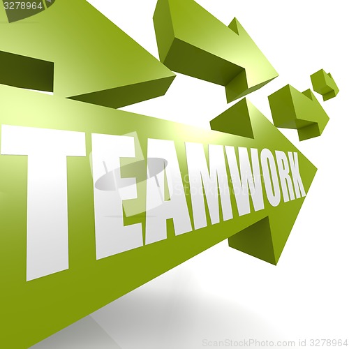 Image of Teamwork arrow in green