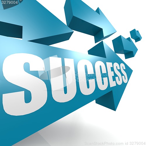 Image of Success arrow in blue