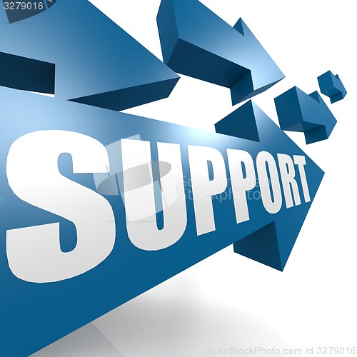 Image of Support arrow in blue