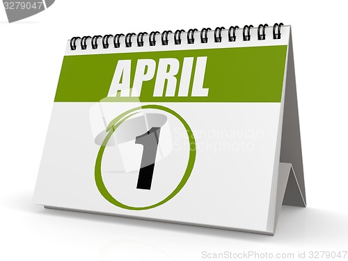 Image of April 1 calendar