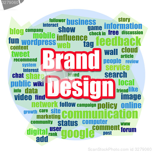 Image of Brand design word cloud