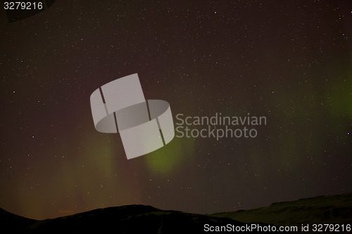 Image of Different colors of northern lights in Iceland