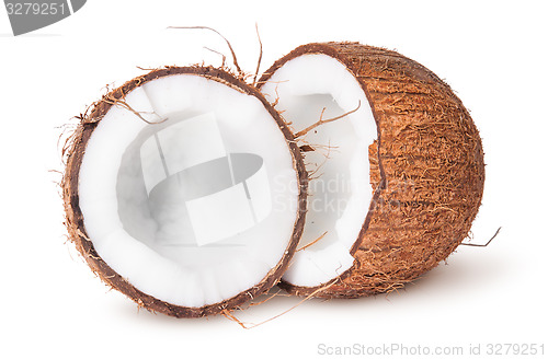 Image of Two halves of coconut