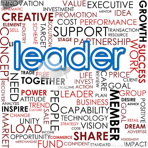 Image of Leader word cloud