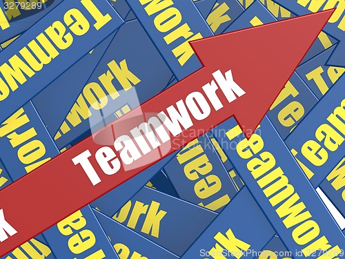 Image of Teamwork arrow