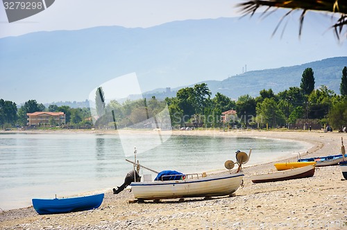 Image of Fisher\'s boats at the beach