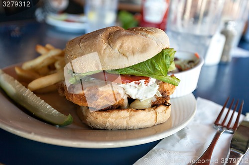 Image of Fried Fish Sandwich with Fries