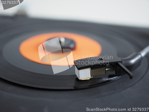 Image of Vinyl record on turntable