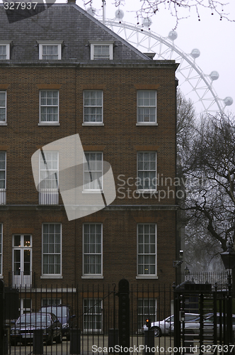 Image of London - 10 downing street on a gloomy autumn day