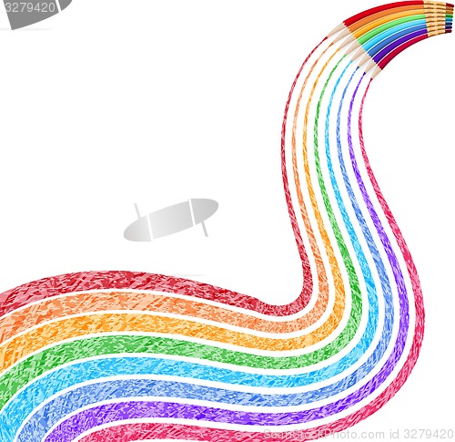 Image of Colour pencils isolated on white. EPS 10