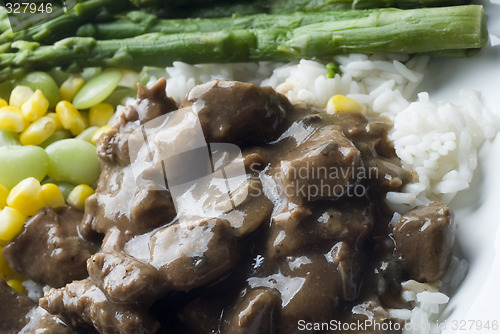 Image of beef burgundy dinner plate