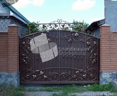 Image of wrought-iron gates