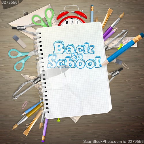 Image of Back to school concept. EPS 10