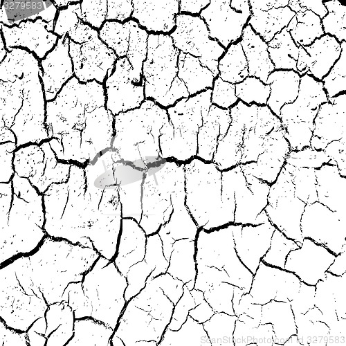 Image of cracked clay ground into the dry season. illustration.