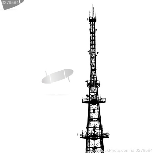 Image of communications tower for tv and mobile phone signals. 