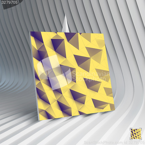 Image of Business card. Abstract geometric polygonal background. 