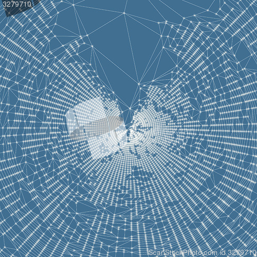 Image of Network background. 3d technology vector illustration. 