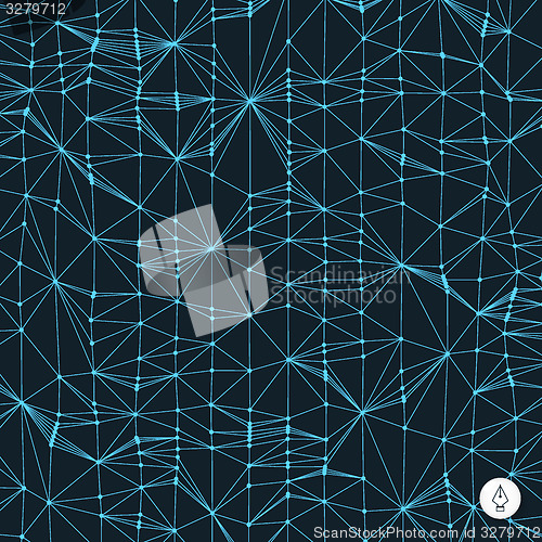 Image of Network abstract background. 3d technology vector illustration. 