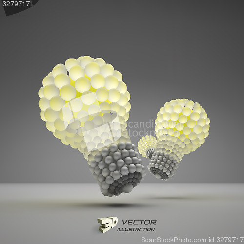 Image of Lightbulb. Idea concept. 3d vector illustration. 