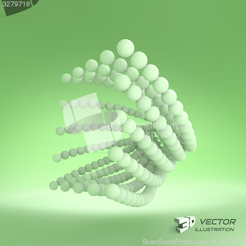 Image of 3d abstract spheres composition. Vector illustration. 