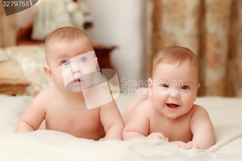 Image of Two twin babies, girls 
